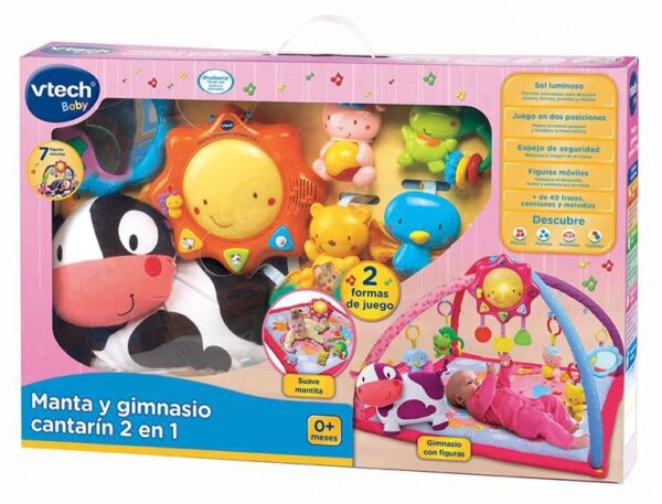 VTech Manta y Gimnasio Cantarín 2 en 1 Rosa| Juguete Infantil