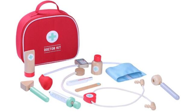 Infant Planet Kit de Médico de Madera | Juguetes de Madera