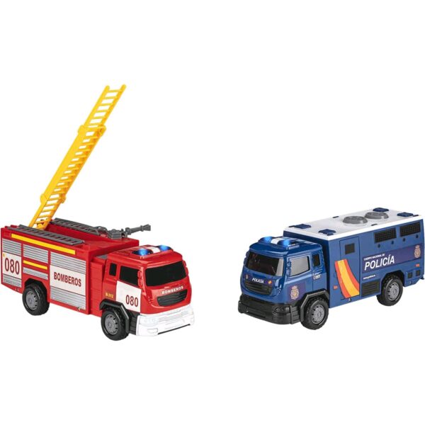 Motor Planet City Service Camión Policía o Bombero
