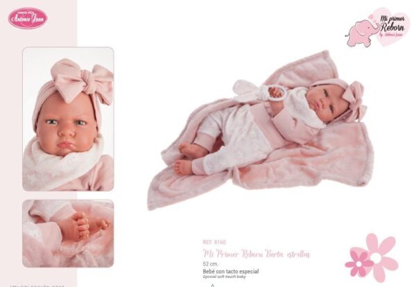 Muñeco Mi primer Reborn Berta estrellas 8160