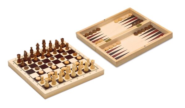 Ajedrez Damas y Backgammon Game Planet Classics