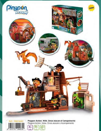 Pinypon Action Wild Dinos Atacan al Cazador Bazar Bibarrambla Toy Planet