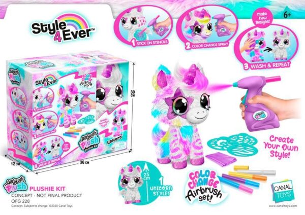 Colorea Tu Unicornio Peluche Spray Art