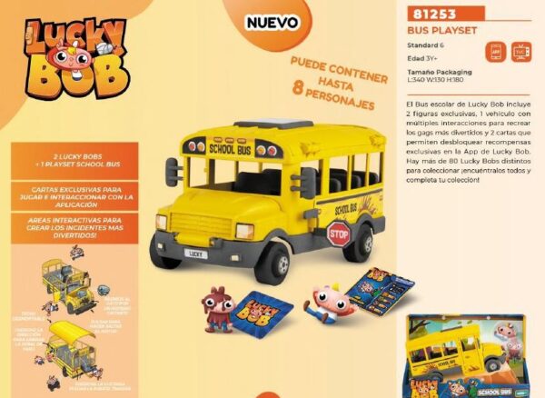 Lucky Bob Playset Bus y 2 Figuras Exclusivas